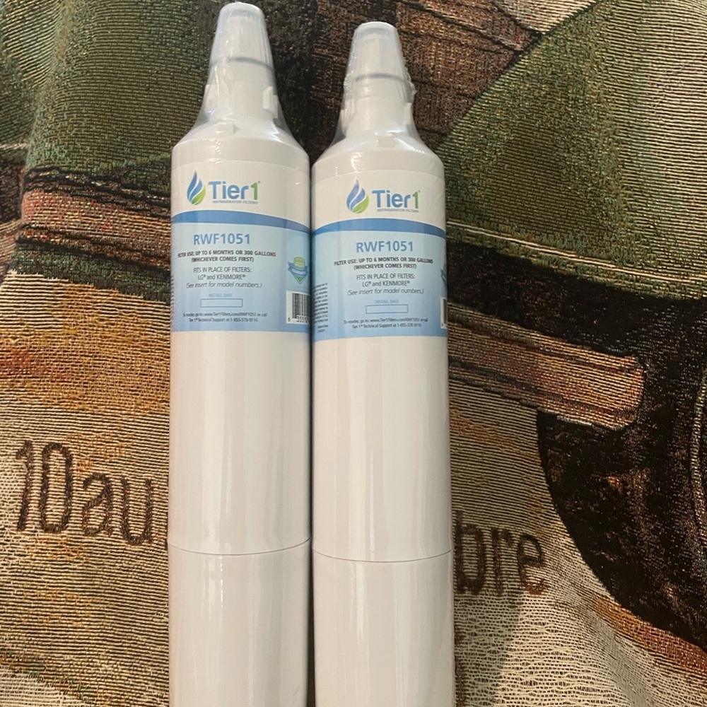 Lot of 2 Tier 1 Refrigerator Water Filters RWF1051 KENMORE LG NEW
